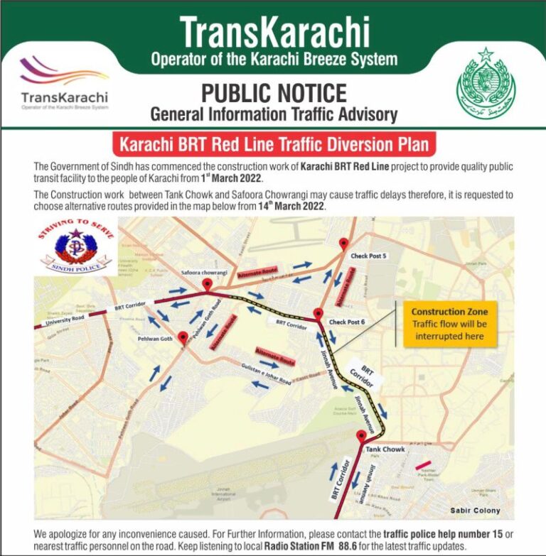 Karachi Construction Work On Red Line Brt Begins Economy Pk