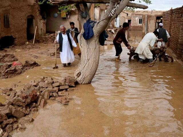 Flooding from the flash floods. 