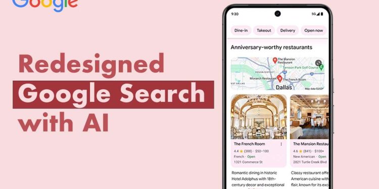 Redesigned Google Search Engine with AI