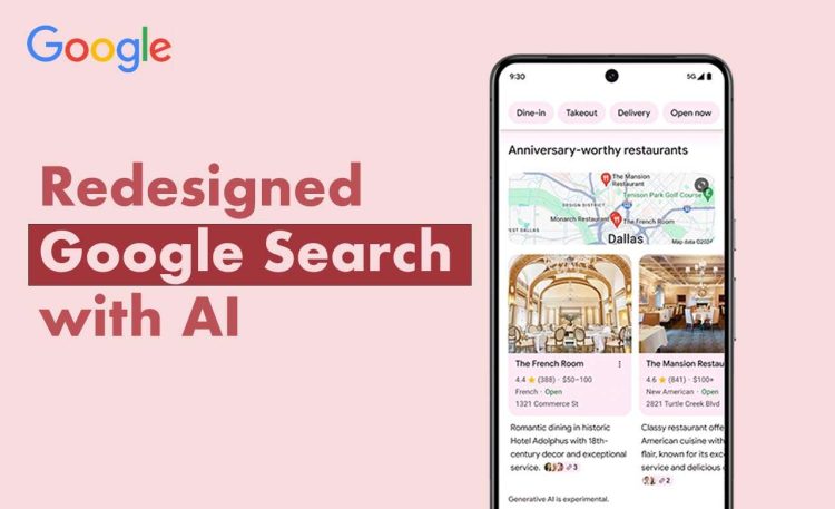 Redesigned Google Search Engine with AI