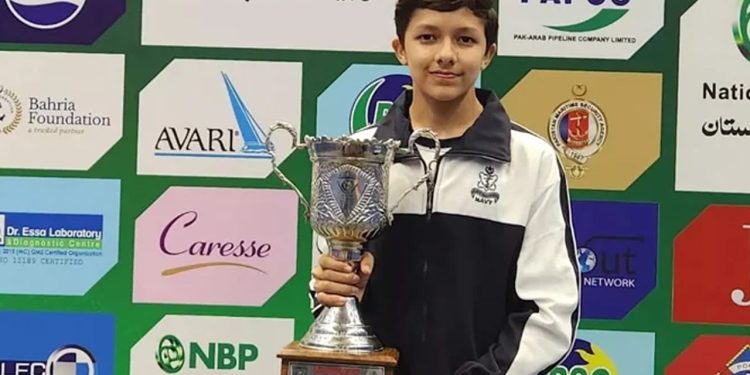 Pakistan's Abdul Aahad wins U15 event at CNS Squash Championship