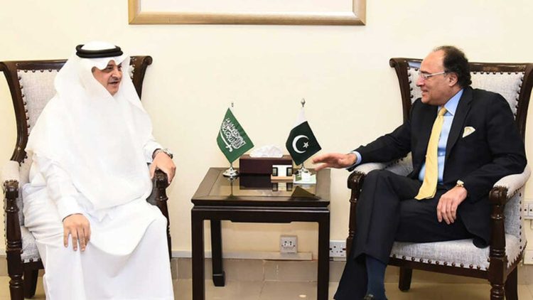 Pakistani Finance Minister Discusses Joint Ventures with Saudi Envoy